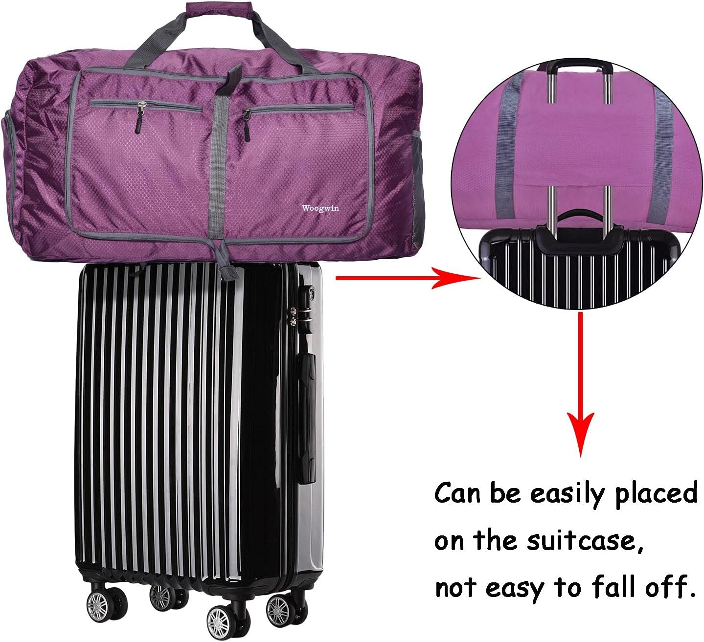 Travel Duffel Bag Large Foldable Waterproof Overnight Bag for Beach Swim Bags Pool Sports Gym - Image 4